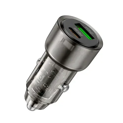 MR4_145268 Автомобільний зарядний пристрій hoco z52 spacious pd38w (1c1a) car charger, чорний HOCO