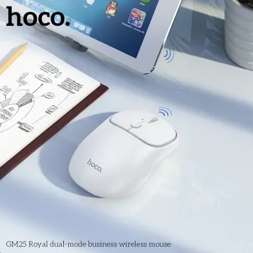 MR4_146151 Комп’ютерна мишка hoco gm25 royal dual-mode business ws mouse, білий HOCO