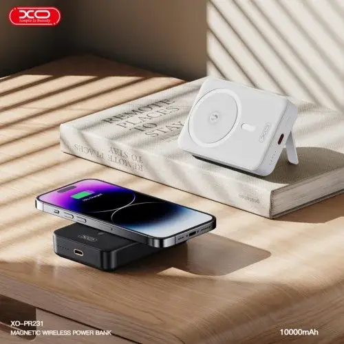 MR4_146245 Зовнішній акумулятор power bank xo pr231 magnetic 15w wireless charging+pd20w 10000mah, білий XO
