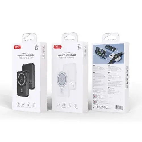 MR4_146246 Зовнішній акумулятор power bank xo pr264 magnetic 15w, pd20w with a holder 10000mah, чорний XO