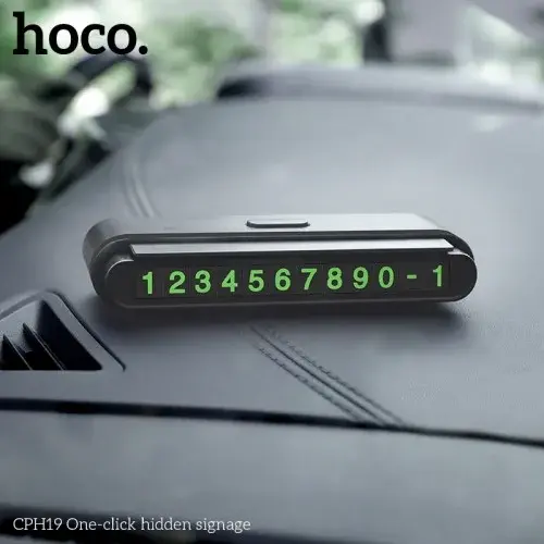 MR4_146699 Автовізитка на панель hoco cph19 one-click hidden signage, чорний HOCO