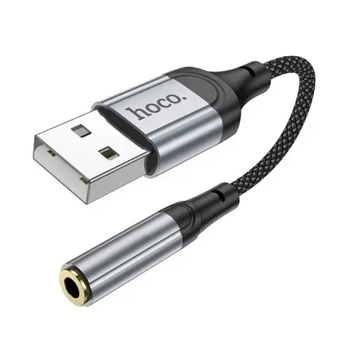 MR4_146718 Адаптер aux hoco ls36 fresh external sound card usb-a to 3.5 0.12 m, чорний HOCO