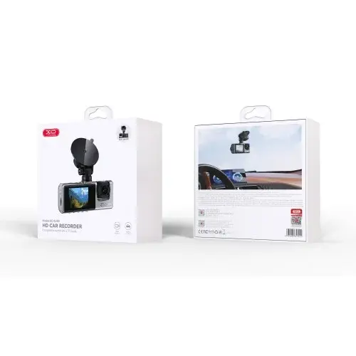 MR4_147301 Відеореєстратор автомобільний xo xj03, front and rear dual camera car recorder 1080 hd video, чорний XO