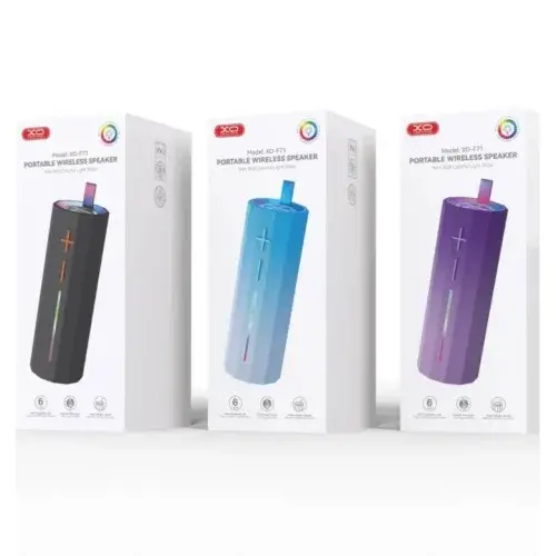 MR4_147333 Акустична система xo f71 hidden carrying handle cylinder led dazzle speaker, чорний XO