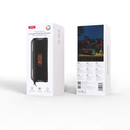 MR4_147347 Акустична система xo f76 portable outdoor dynamic rgb wireless speaker, чорний XO