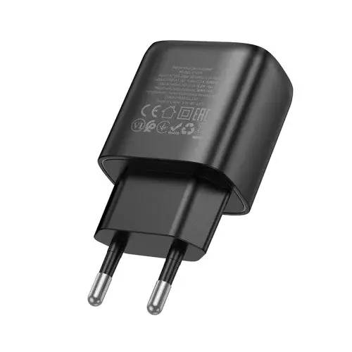 MR4_151544 Мережевий зарядний пристрій hoco c141a smart dual-port charger (eu) 5v, 2.1a, чорний HOCO