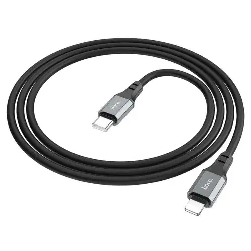 MR4_152099 Кабель pd hoco x86 ip spear pd silicone charging data cable 1 m, чорний HOCO