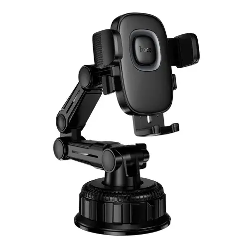 MR4_152323 Автотримач hoco h89 crown large suction cup car holder (центральна панель), чорний metal, сірий HOCO