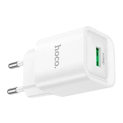 MR4_152405 Мережевий зарядний пристрій hoco c145a charm single port qc3.0 charger, білий HOCO