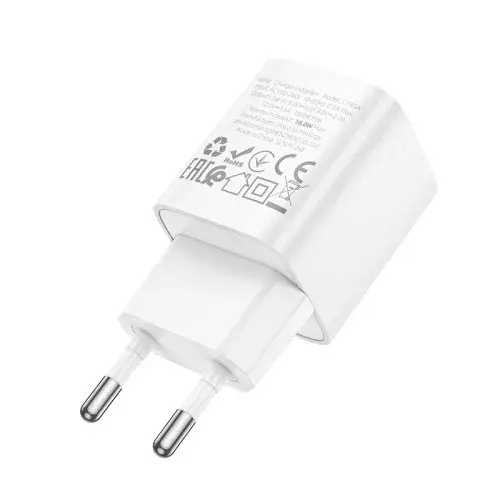MR4_152405 Мережевий зарядний пристрій hoco c145a charm single port qc3.0 charger, білий HOCO