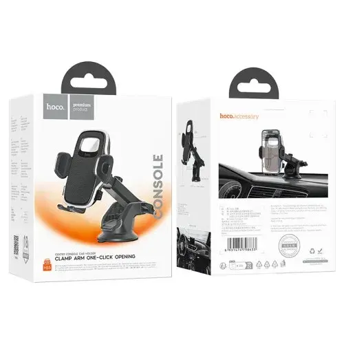 MR4_152425 Автотримач hoco h15 fair push-type car holder (центральна панель), чорний HOCO