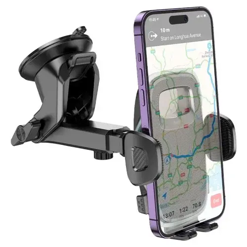 MR4_152425 Автотримач hoco h15 fair push-type car holder (центральна панель), чорний HOCO
