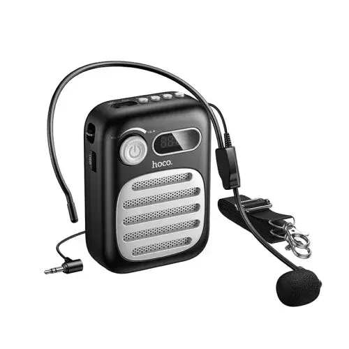 MR4_152830 Акустична система hoco l23 lemony speaker with wired microphone, чорний HOCO