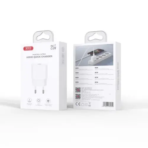 MR4_152946 Мережевий зарядний пристрій xo l167 (eu) 25w type-c fast charger, білий XO