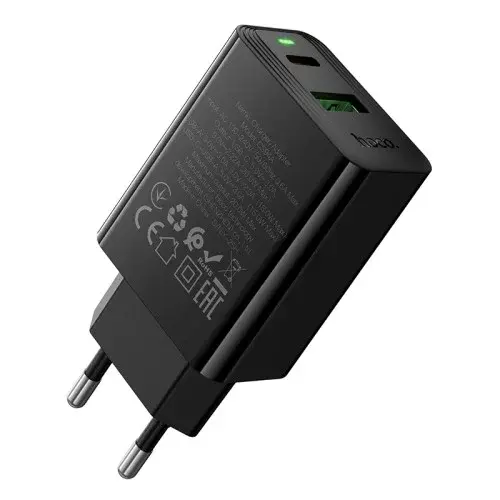 MR4_153108 Мережевий зарядний пристрій hoco cs94a leader pd20w, qc3.0 charger (eu) HOCO