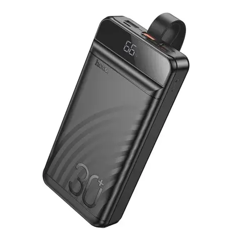 MR4_29836 Зовнішній акумулятор power bank hoco j123b element 22.5w+pd20w fully compatible with lcd and led-lamp 30000mah, чорний HOCO