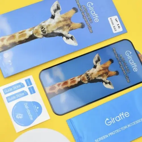 MR4_39359 Захисне скло giraffe anti-static glass для redmi 10c, 12c, poco c40, чорний, (тех. пак), (5 шт.) PRC