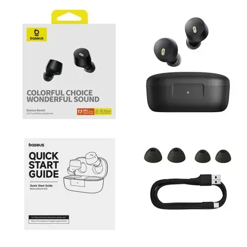 MR4_56163 Навушники baseus bowie e18 true wireless earphones, чорний a00023800123-00 BASEUS