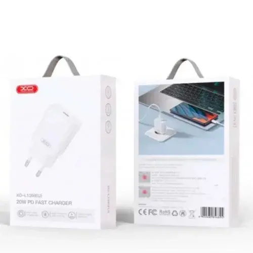 MR4_57240 Мережевий зарядний пристрій xo l126 type-c pd20w fast charging charger, білий XO