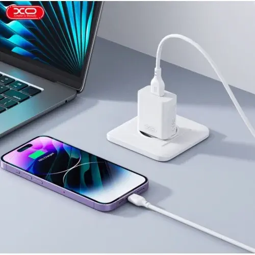 MR4_57240 Мережевий зарядний пристрій xo l126 type-c pd20w fast charging charger, білий XO