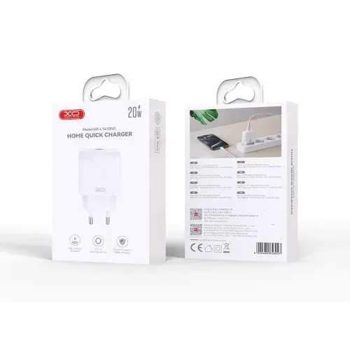 MR4_57271 Мережевий зарядний пристрій xo l141 20w single type-c fast charger, білий XO
