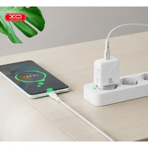 MR4_57271 Мережевий зарядний пристрій xo l141 20w single type-c fast charger, білий XO