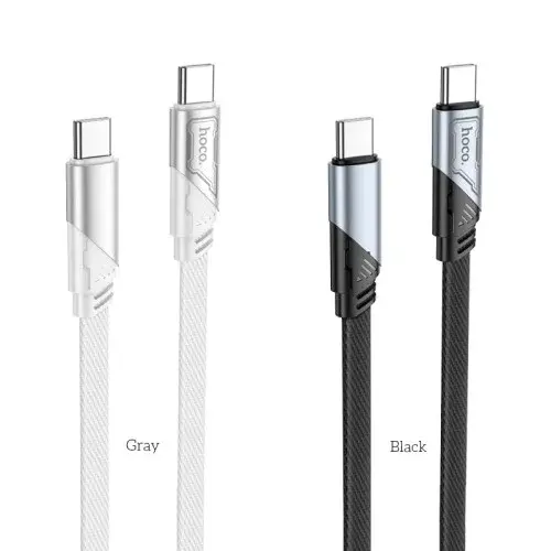 MR4_58026 Кабель pd hoco u119 machine 60w charging data cable type-c to type-c 1.2 m, чорний HOCO