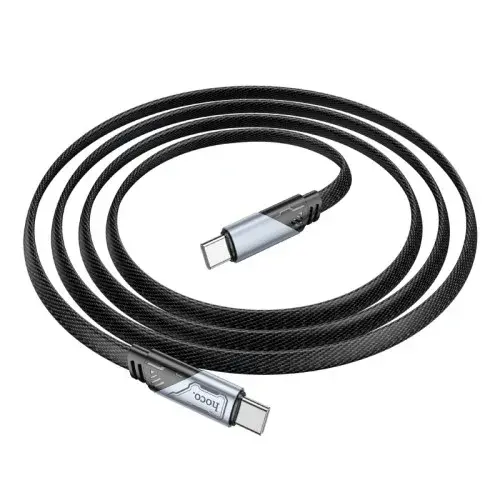 MR4_58026 Кабель pd hoco u119 machine 60w charging data cable type-c to type-c 1.2 m, чорний HOCO