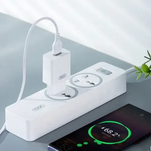 MR4_60102 Мережевий зарядний пристрій xo l99 (eu) 2.4a home charger with type-c cable, білий XO