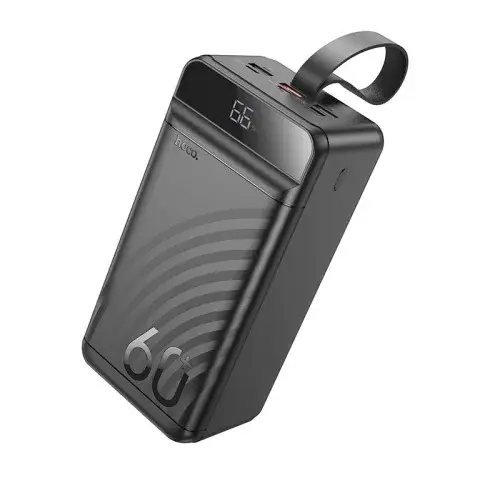 MR4_60336 Зовнішній акумулятор power bank hoco j123c element 22.5w+pd20w fully compatible with lcd and led-lamp 60000mah, чорний HOCO