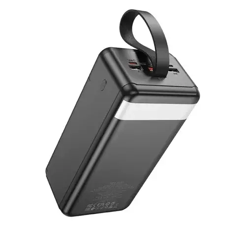 MR4_60336 Зовнішній акумулятор power bank hoco j123c element 22.5w+pd20w fully compatible with lcd and led-lamp 60000mah, чорний HOCO