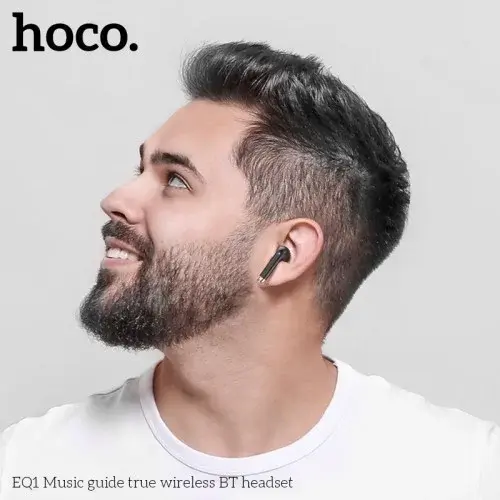 MR4_60512 Навушники бездротові hoco eq1 music guide true ws bt5.3, 7hours, чорний HOCO