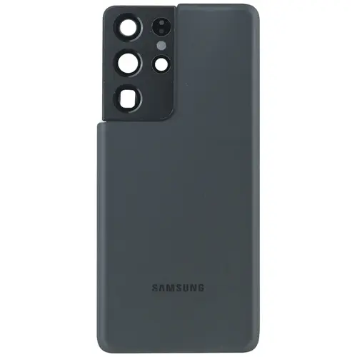 MR1_101648 Задня частина корпусу для samsung galaxy s21 ultra sm-g998 чорний (з склом камери) PRC