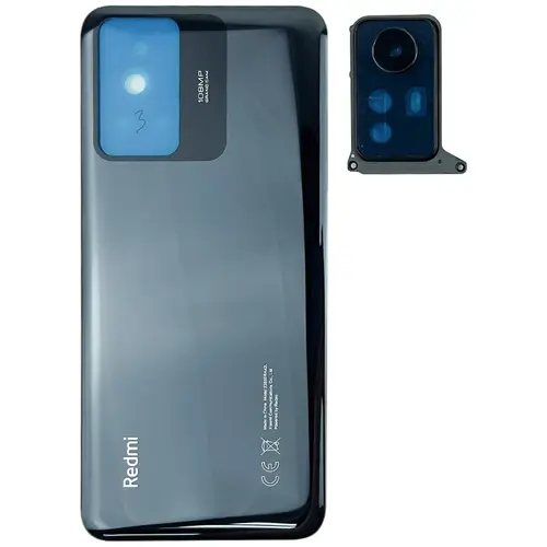 MR1_104414 Задня частина корпусу для redmi note 12s onyx чорний (з склом камери) PRC