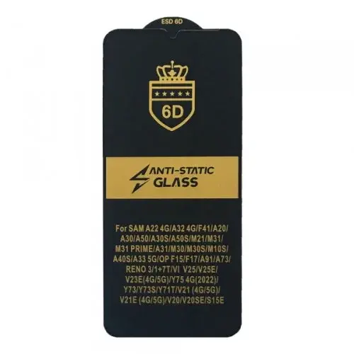 MR4_5967 Захисне скло 6d anti-static для redmi note 8t, чорний (тех. пак) PRC
