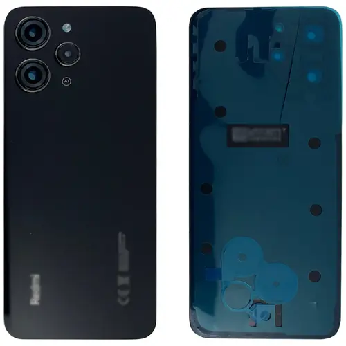 MR1_111122 Задня частина корпусу для redmi 12 midnight чорний (з склом камери) (prc) XIAOMI