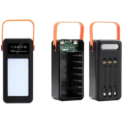 MR1_114016 Корпус multi-powerbank s21, під елементи 18650 до 21 шт., 22.5w, чорний PRC
