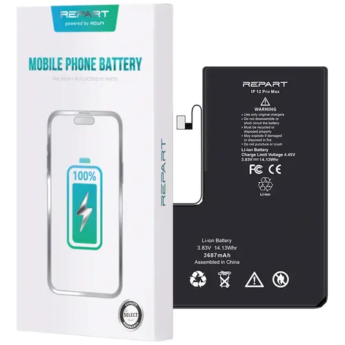 MR1_126246 Акумулятор телефона iphone 12 pro max (3687mah) repart REPART