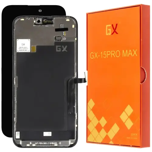 MR1_127039 Дисплей телефона для iphone 15 pro max чорний gx incell (fhd) GX