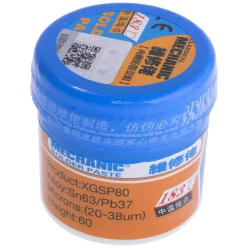 MR1_81650 Паяльна паста mechanic xgsp80 183°c (60gr) MECHANIC