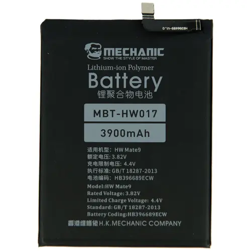 MR1_83877 Акумулятор телефона mechanic hb396689ecw для huawei y7 prime, nova 2 lite, mate 9, mate 9 pro (3900mah) MECHANIC