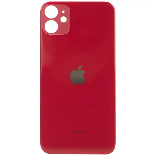 MR1_84886 Задня кришка iphone 11 червоний (великий виріз під камеру) PRC