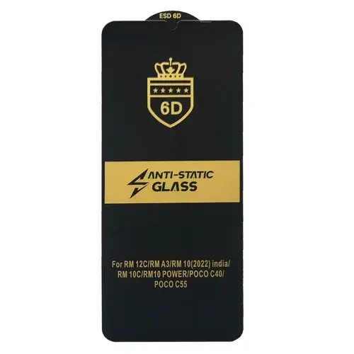 MR4_54246 Захисне скло 6d anti-static для redmi a3, poco c61, чорний (тех. пак) PRC