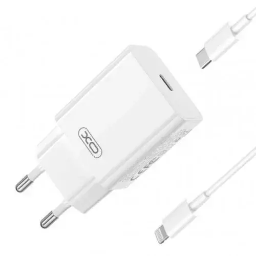 MR4_57240 Мережевий зарядний пристрій xo l126 type-c pd20w fast charging charger, білий XO