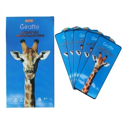 MR4_59268 Захисне скло giraffe anti-static glass для poco f6, чорний, (тех. пак), (5 шт.) PRC