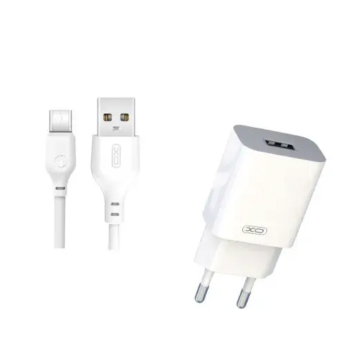 MR4_60102 Мережевий зарядний пристрій xo l99 (eu) 2.4a home charger with type-c cable, білий XO