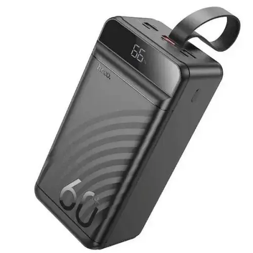 MR4_60336 Зовнішній акумулятор power bank hoco j123c element 22.5w+pd20w fully compatible with lcd and led-lamp 60000mah, чорний HOCO