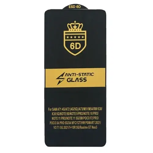 MR4_116726 Захисне скло 6d anti-static для redmi note 10 pro, чорний (тех. пак) PRC