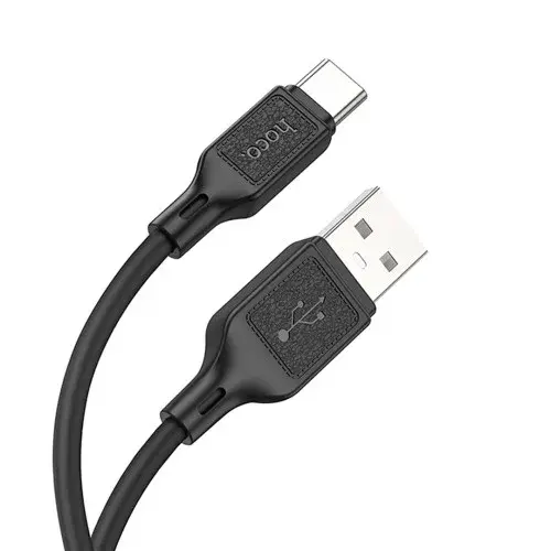 MR4_138113 Кабель hoco x90 cool silicone charging data cable для type-c, 3a, 1 m, чорний HOCO