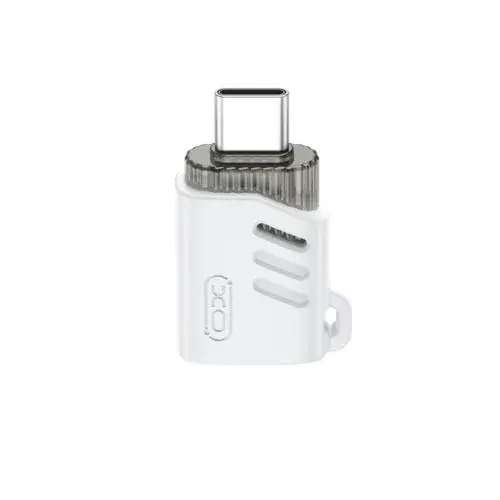 MR4_140373 Адаптер otg xo nb256b usb-a female to type-c (with lanyard), білий XO